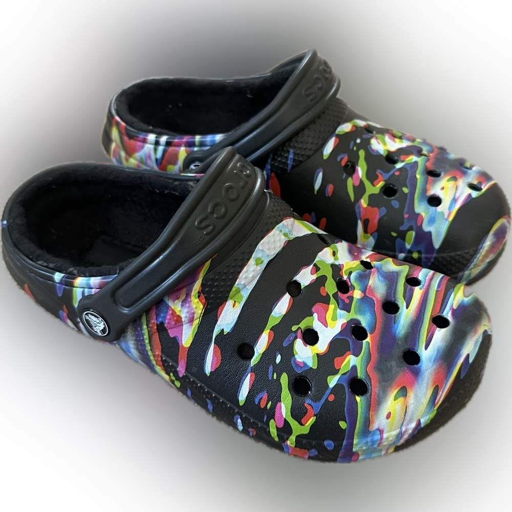 Crocs Classic Fuzz Fur Lined Clog Out Of This Wor… - image 1